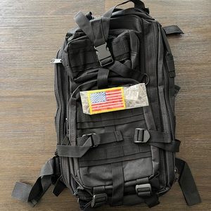 Military Tactical Backpack with USA Flag Patch